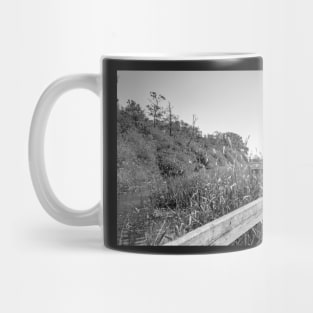 Bridge over the river in the English countryside Mug